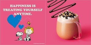 スターバックス×「ピーナッツ」第2弾、“スヌーピーの好物”表現した 