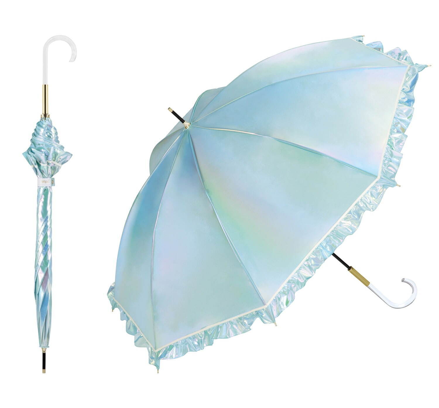 Wpc.“たっぷりフリル”の新作ビニール傘、パールのように輝くロマンティックな生地で｜写真7