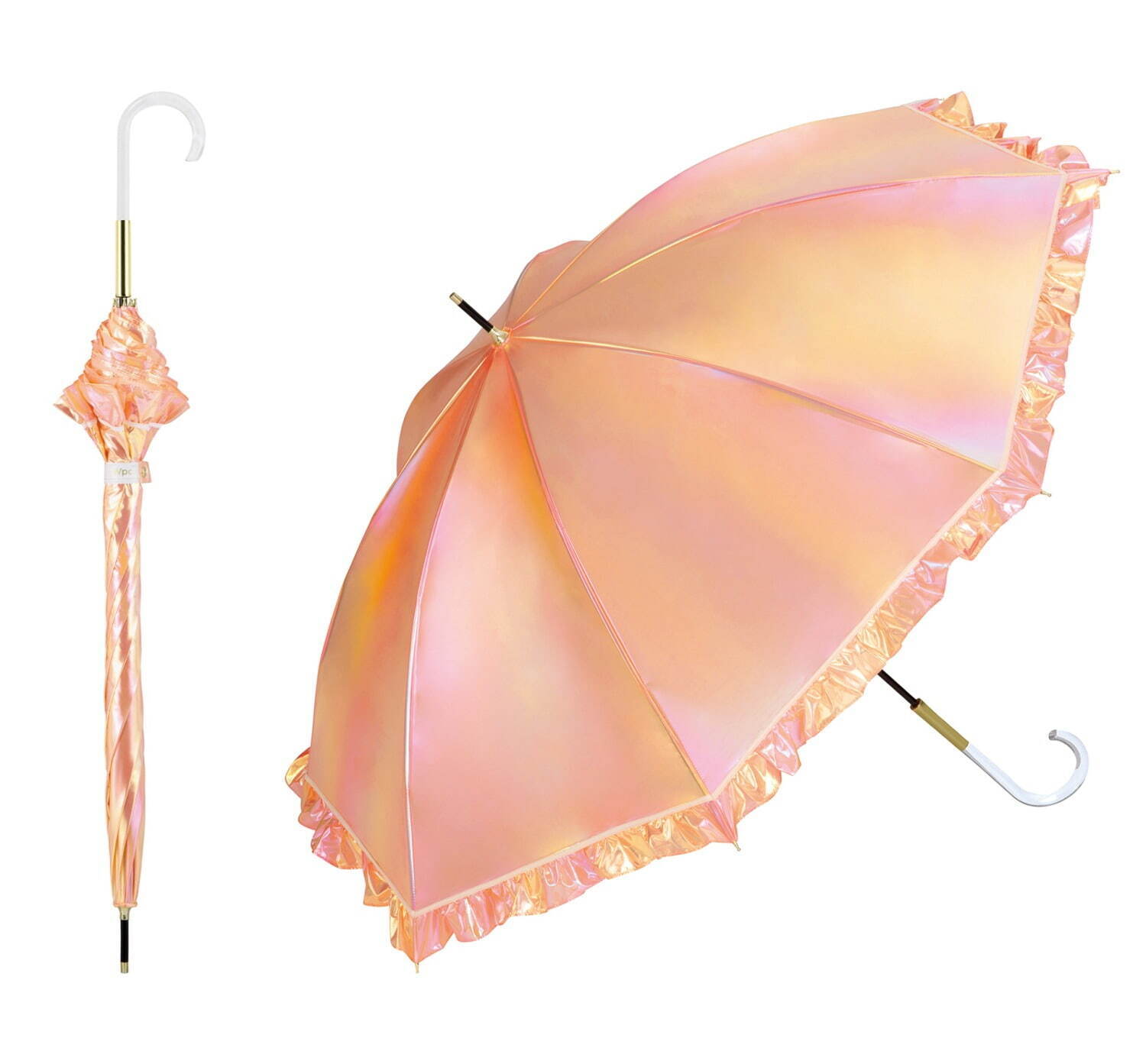 Wpc.“たっぷりフリル”の新作ビニール傘、パールのように輝くロマンティックな生地で｜写真6