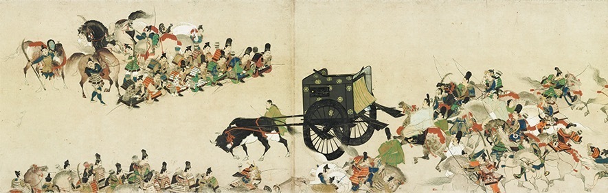 国宝 《平治物語絵巻 六波羅行幸巻》(部分)　鎌倉時代・13世紀　東京国立博物館蔵
［10月11日(水)〜11月5日(日)展示］