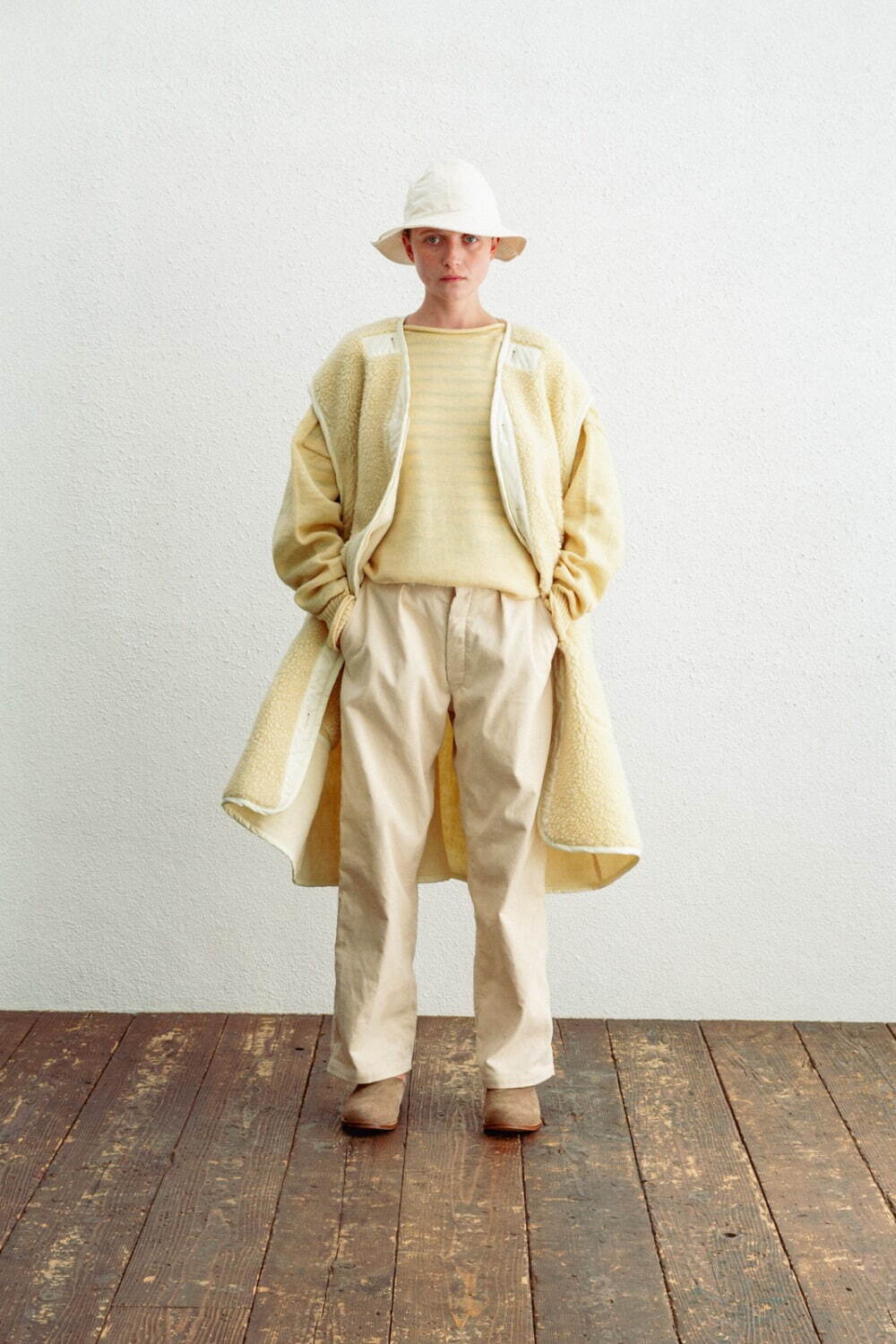 インアット 2023-24年秋冬｜male スタンド/ノーカラーコート