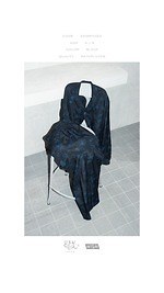 ウル×ウィズム“フラワープリント”のセットアップ、ブラックのレーヨン素材にブルーの花｜写真6