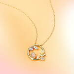 4℃“花や植物”モチーフの新作ジュエリー、春色カラーストーンを配したネックレス＆リング｜写真2