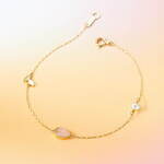 4℃“花や植物”モチーフの新作ジュエリー、春色カラーストーンを配したネックレス＆リング｜写真4