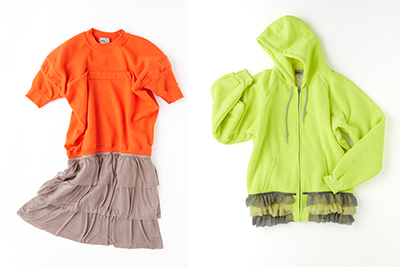 ドーバー ギンザでkolorの限定アイテム発売 - カラフルなリメイクパーカ＆ワンピース