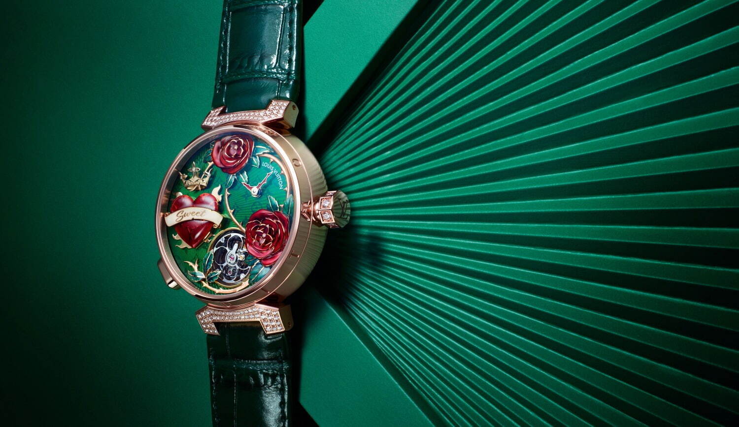 ルイ・ヴィトン新作腕時計“薔薇×ハートモチーフ”、棘付きの針や動き出すハートのオートマタ｜写真5