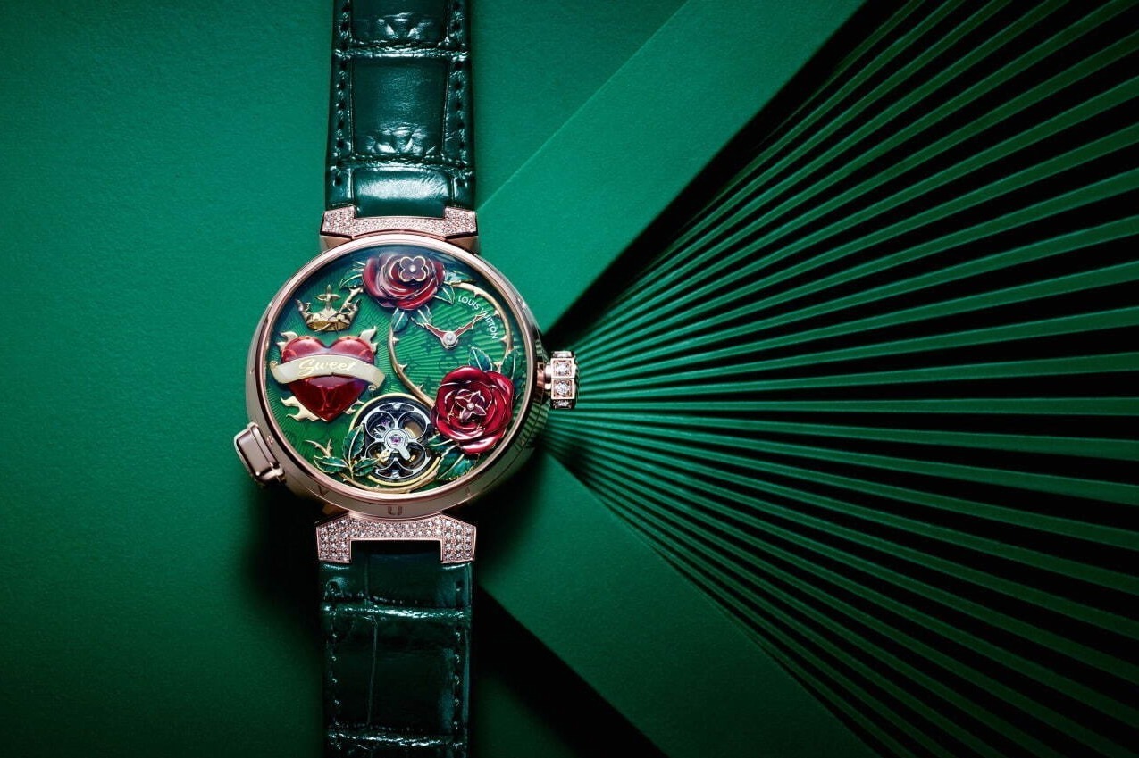 ルイ・ヴィトン新作腕時計“薔薇×ハートモチーフ”、棘付きの針や