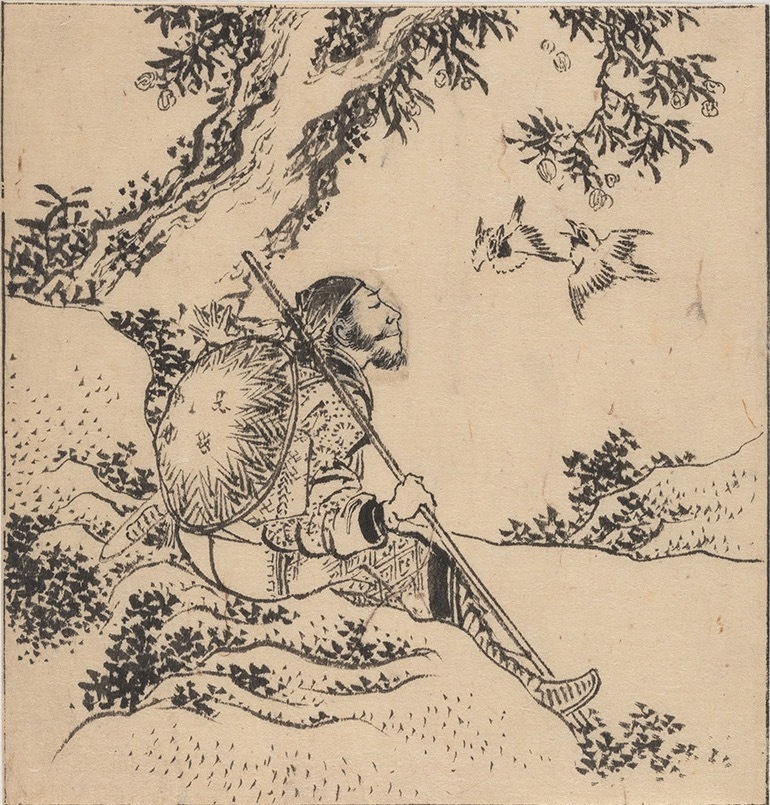 葛飾北斎派下絵より 《中国故事人物図画稿》
紙本墨画 個人蔵
［全期展示］