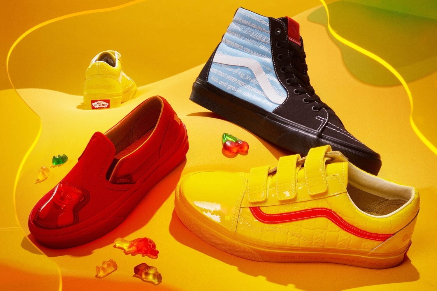 VANS×スポンジ・ボブ×マイク・ギグロッティ、スカルや有刺鉄線