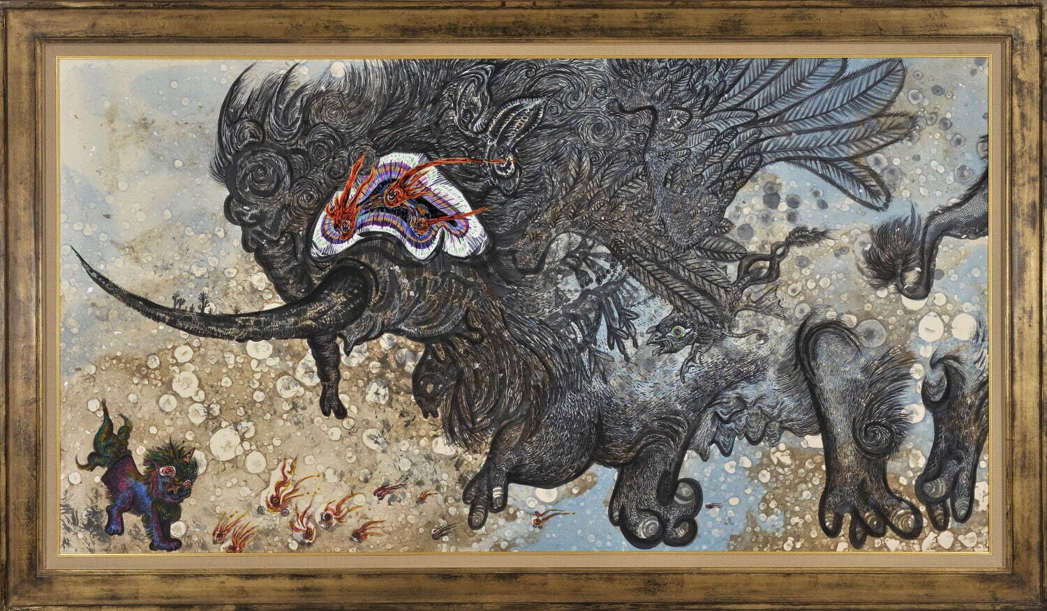 小松美羽 《灯し続け、歩き続け》 2016年