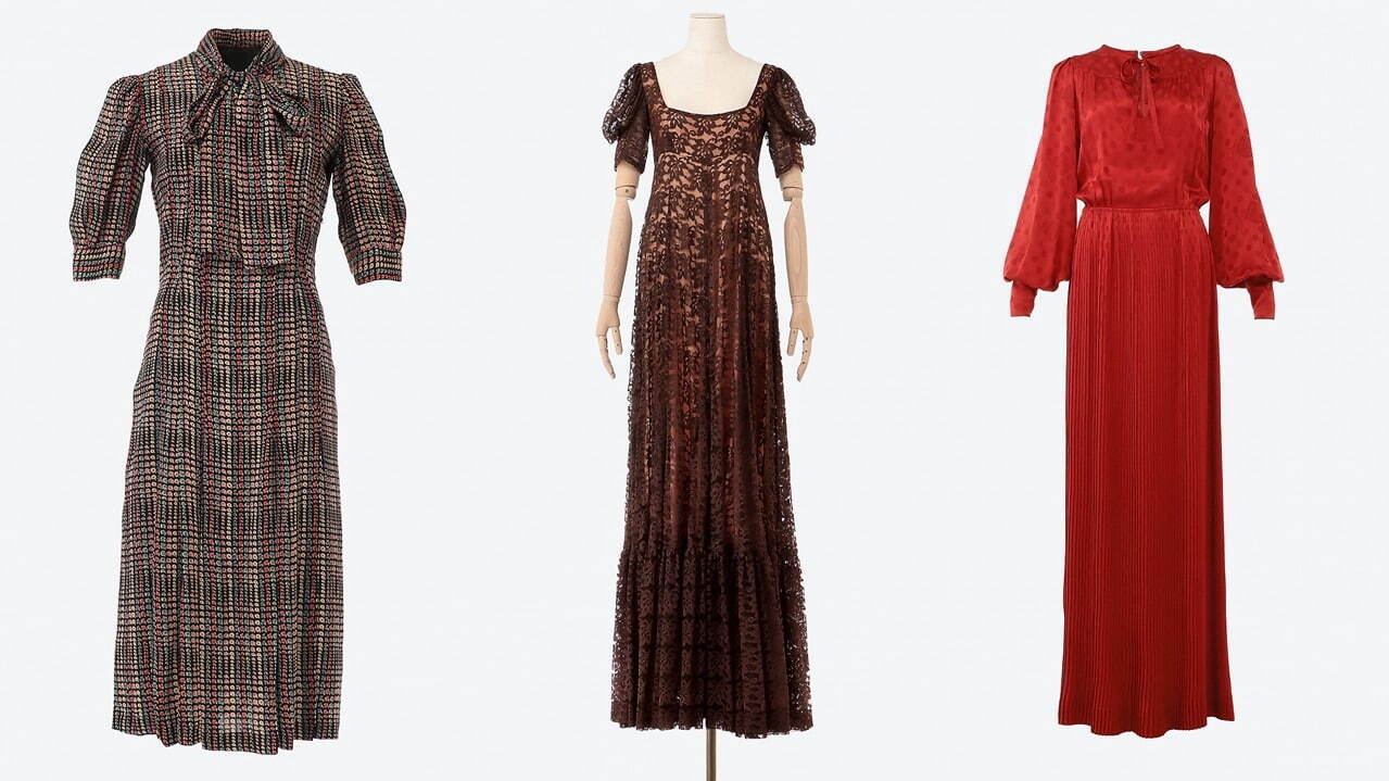 ＜The Vintage Dress＞
左から) ドレス 39,600円、ドレス 184,800円、ドレス 74,800円
