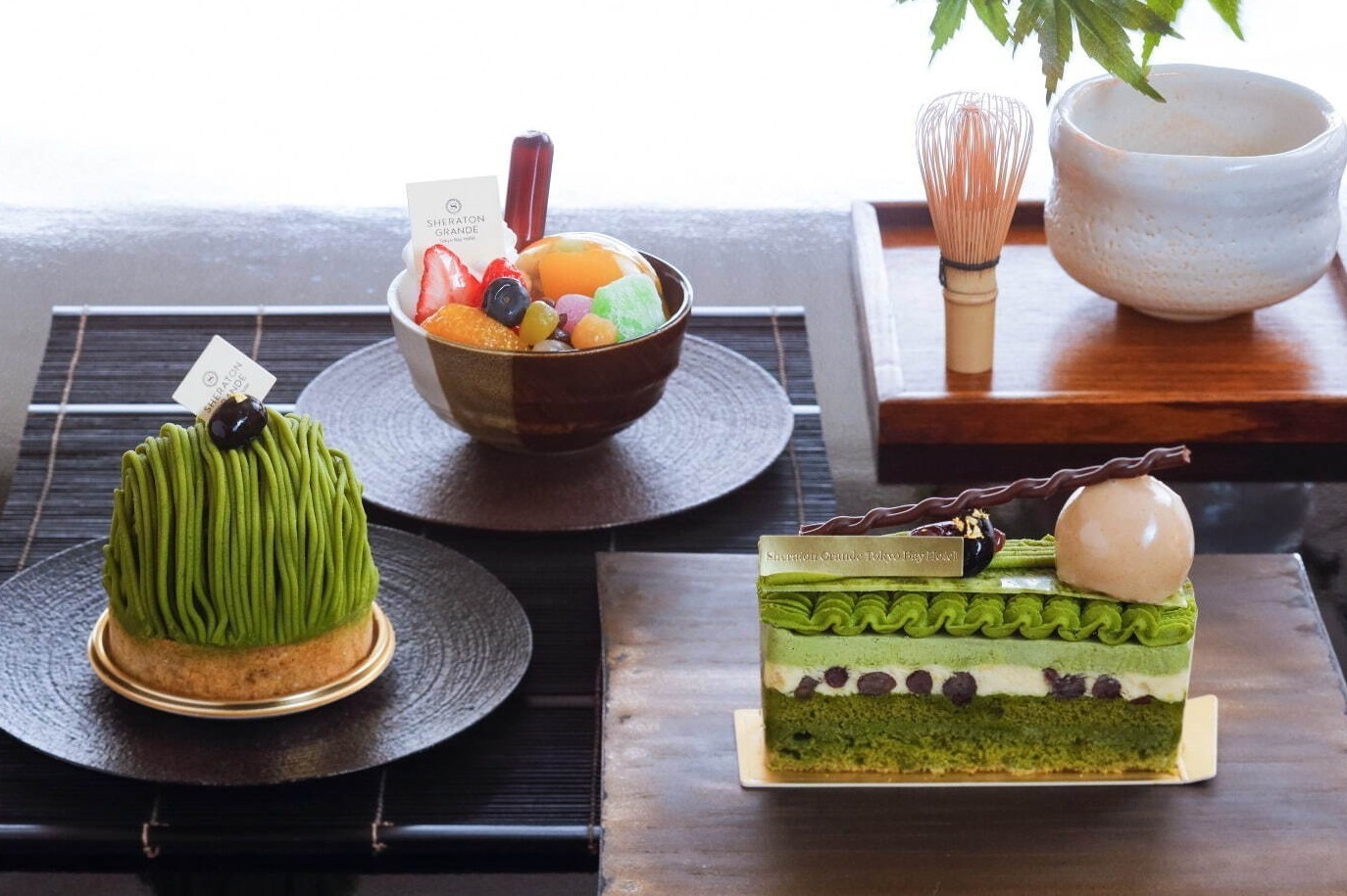 モンブラン｜シェラトン・グランデ・トーキョーベイ・ホテルの抹茶スイーツ、“抹茶×ほうじ茶”モンブランなど
