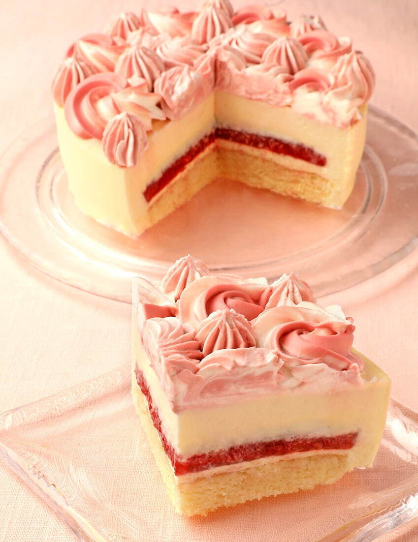 クリオロ母の日スイーツ、“まるで花束！”濃厚ミルク×苺のケーキや桃のマカロンセット｜写真2