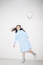 ファーファー新作ウェア“ふんわりチュール”トップス＆爽やかボーダーワンピース、モデルに上國料萌衣｜写真3