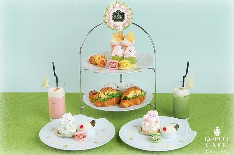 Q-pot CAFE.期間限定「子犬のワルツ」メニュー、プードル型ケーキや“肉球”マドレーヌなど