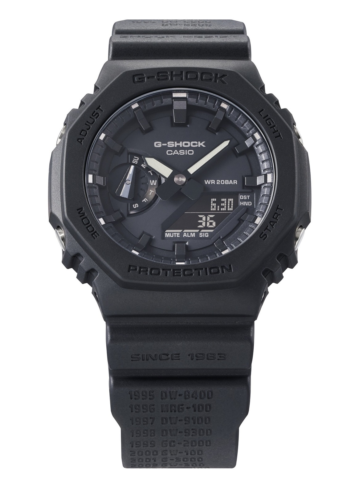 G-SHOCK40周年記念“オールブラック”腕時計、歴代モデル名をバンドに刻印｜写真7