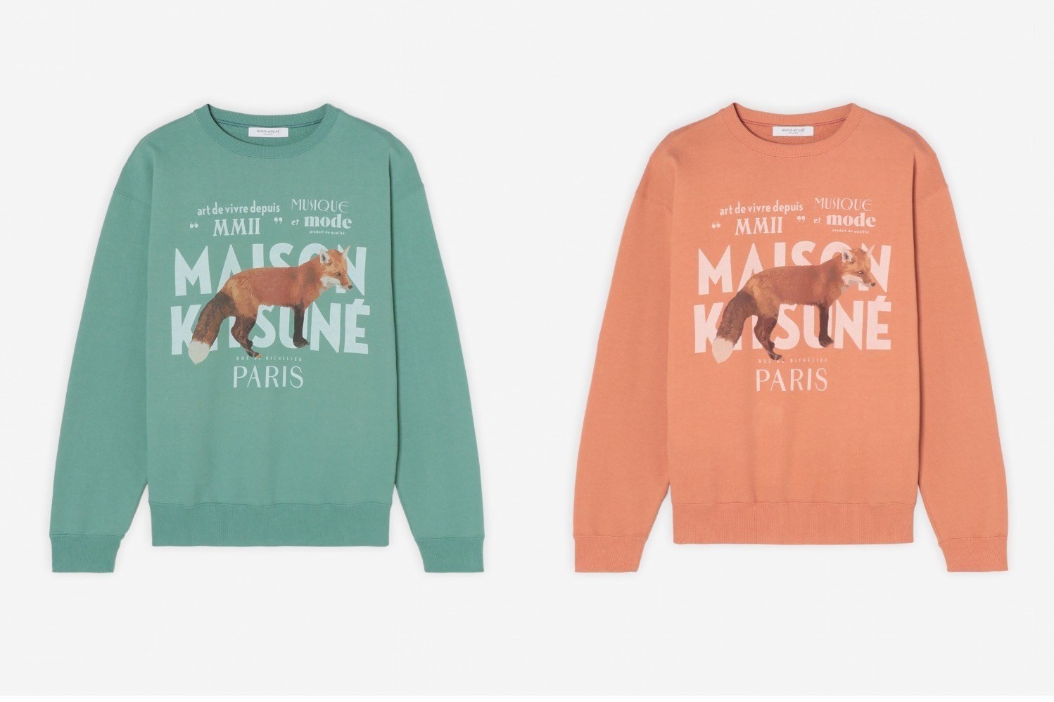 MAISON KITSUNE メゾン キツネ キツネ柄 プリント スウェット