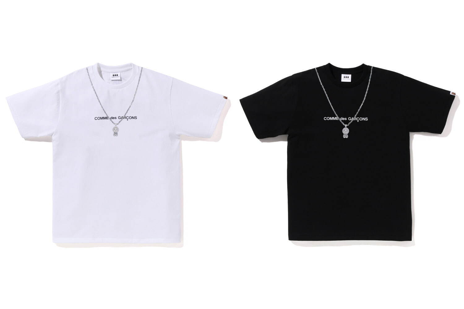 ア ベイシング エイプ×コム デ ギャルソン新作、“ネックレス”プリントTシャツやタイダイ柄シャツ｜写真11
