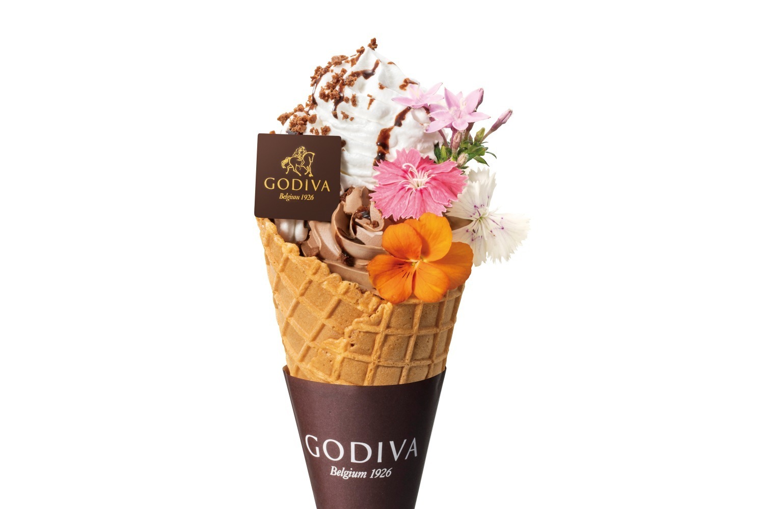 ゴディバカフェの“花咲く”パフェ風ソフトクリーム、ジ・アウトレット湘南平塚の新店舗で