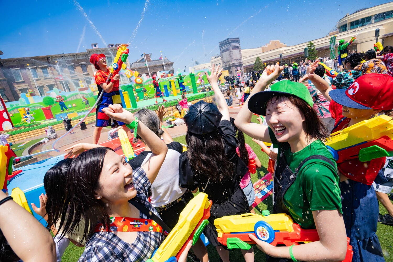極美品 USJ 公式 ユニバ マリオ パワーアップバンド 帽子 セット