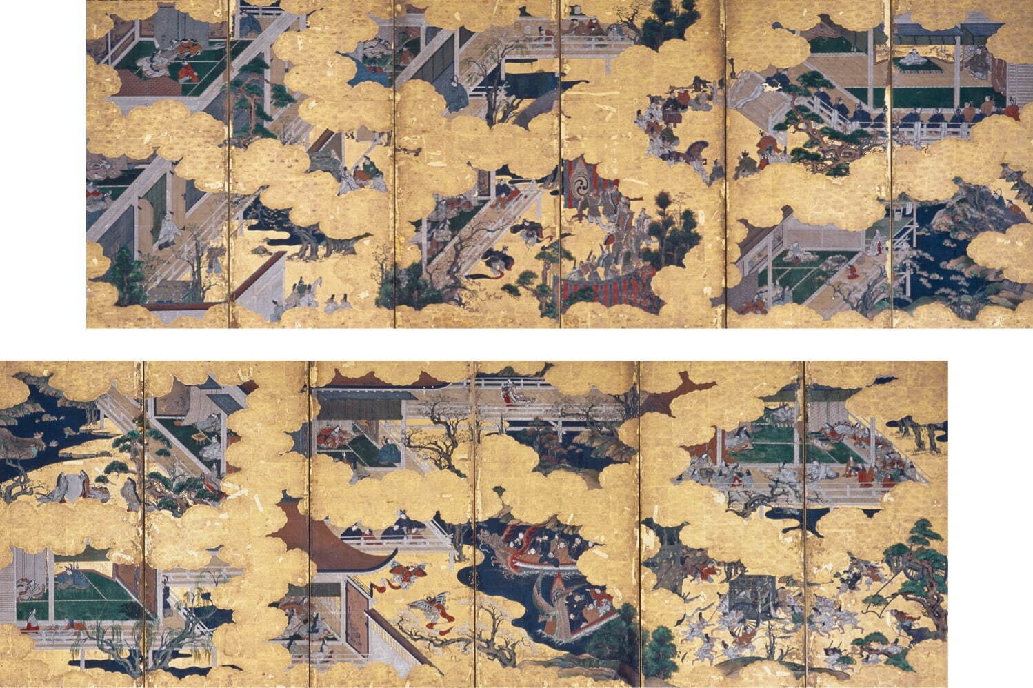 《源氏物語図屏風》 江戸時代 17世紀