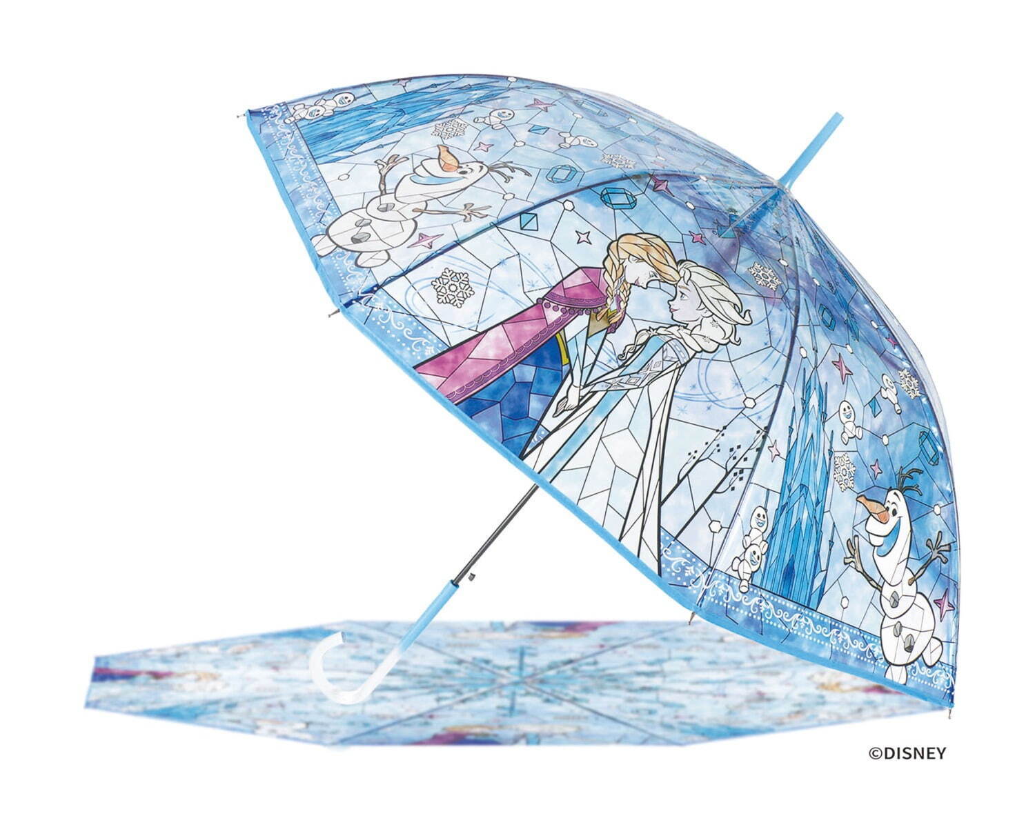 ディズニープリンセスの“ステンドグラス風”ビニール傘、『塔の上のラプンツェル』『アナと雪の女王』など｜写真1