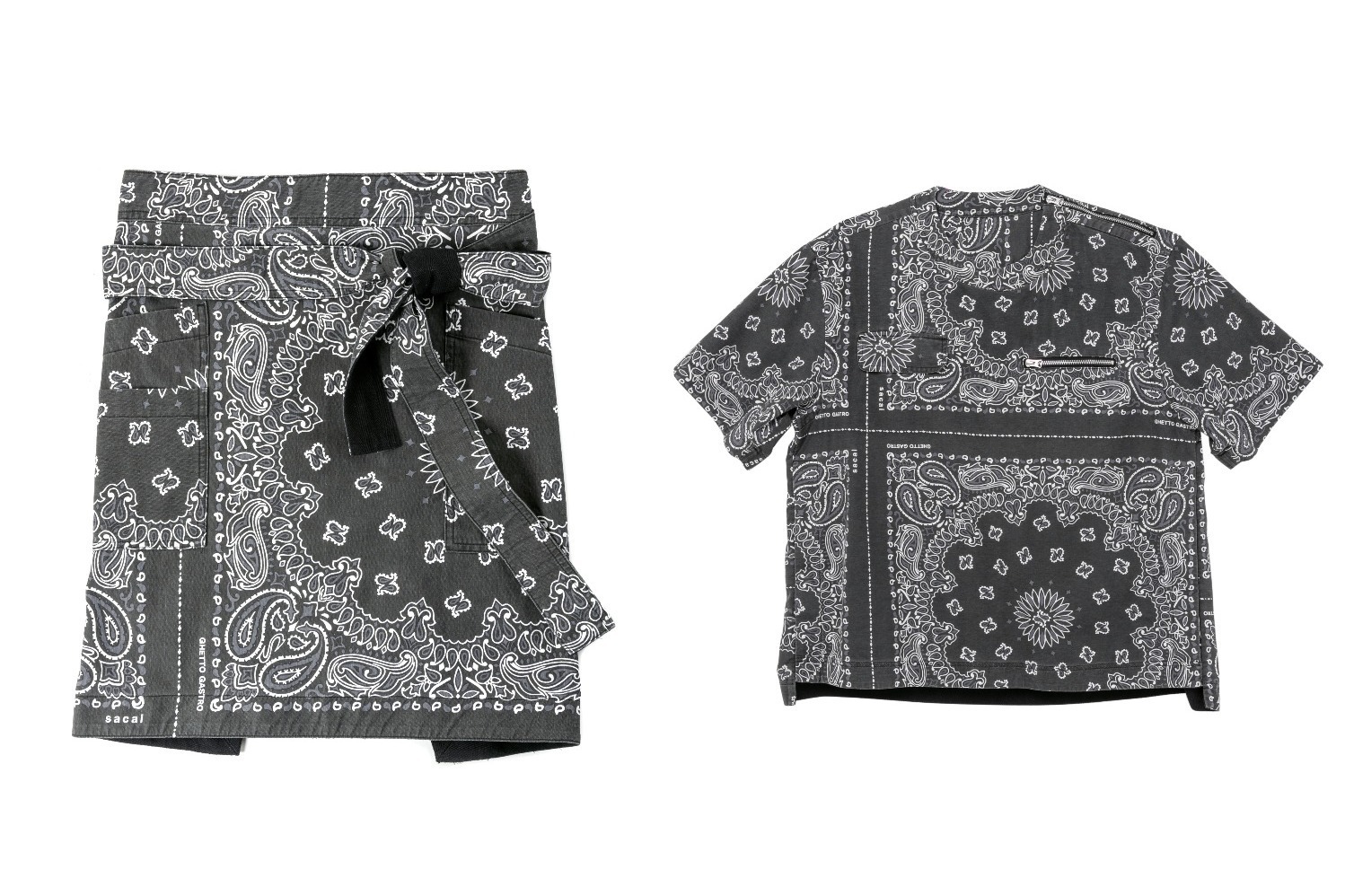 SACAI サカイ バンダナ半袖プルオーバー sacai - 【最終値下げ】⭐︎sacai⭐︎サカイ⭐︎バンダナ