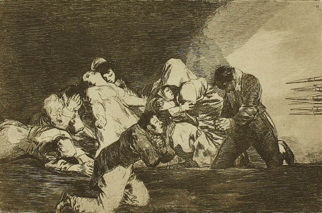 フランシスコ・ゴヤ 「戦争の惨禍」より《見るにたえない》 1810-20年
エッチング、ラヴィ、ドライポイント、ビュラン 町田市立国際版画美術館蔵