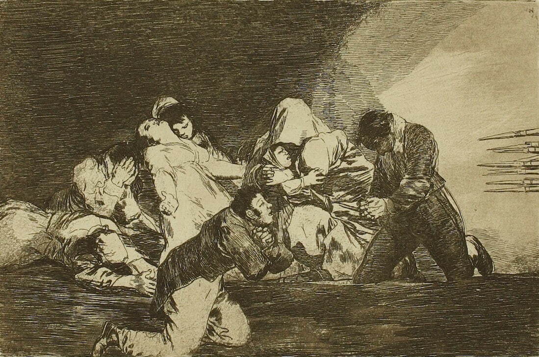 フランシスコ・ゴヤ 「戦争の惨禍」より《見るにたえない》 1810-20年
エッチング、ラヴィ、ドライポイント、ビュラン　町田市立国際版画美術館蔵