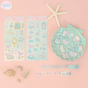 “マーメイド”モチーフの文具雑貨が全国キャンドゥに、貝殻ジッパーバッグやパステル色マステなど|写真7