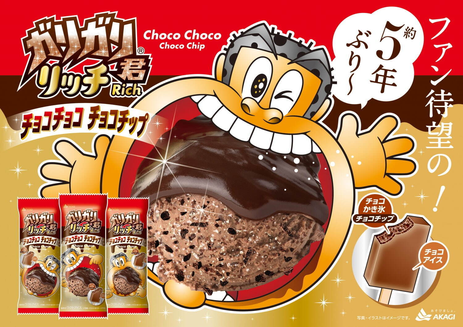 「ガリガリ君リッチチョコチョコチョコチップ」復活！“チョコかき氷入り”爽やかアイスキャンディー｜写真1