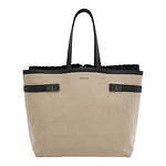 フェラガモ新作メンズバッグ、大きなロゴ入りコットン×リネンのトートバッグ｜写真2