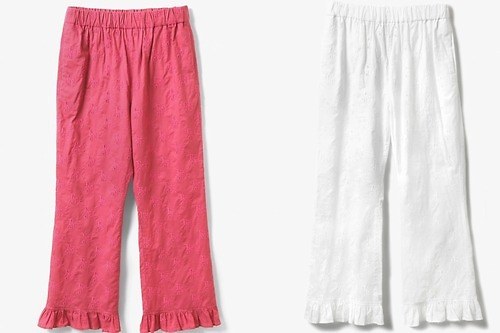 ロドリリオン“モノグラム刺繍”入りフリルパンツ＆トートバッグ、ネペンテス ウーマン限定で