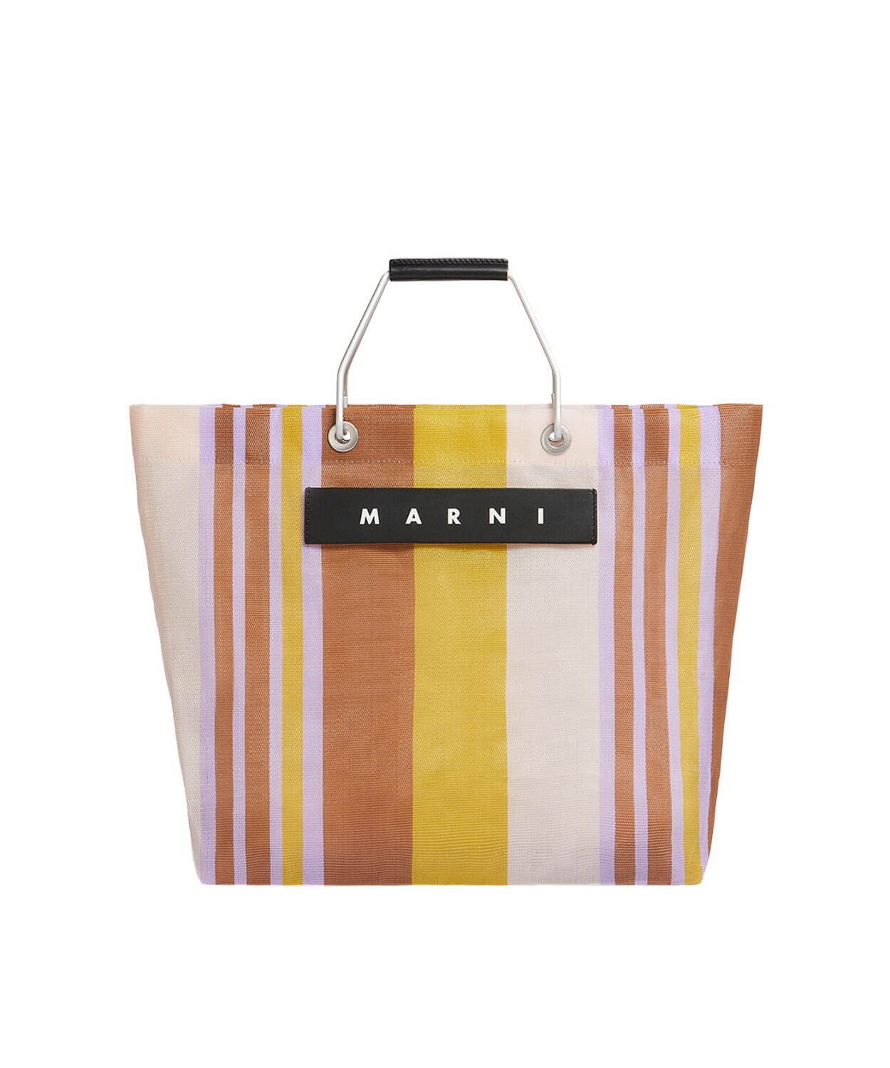 MARNI MARKET ストライプミニショルダーバッグ レーズン - ショルダー 