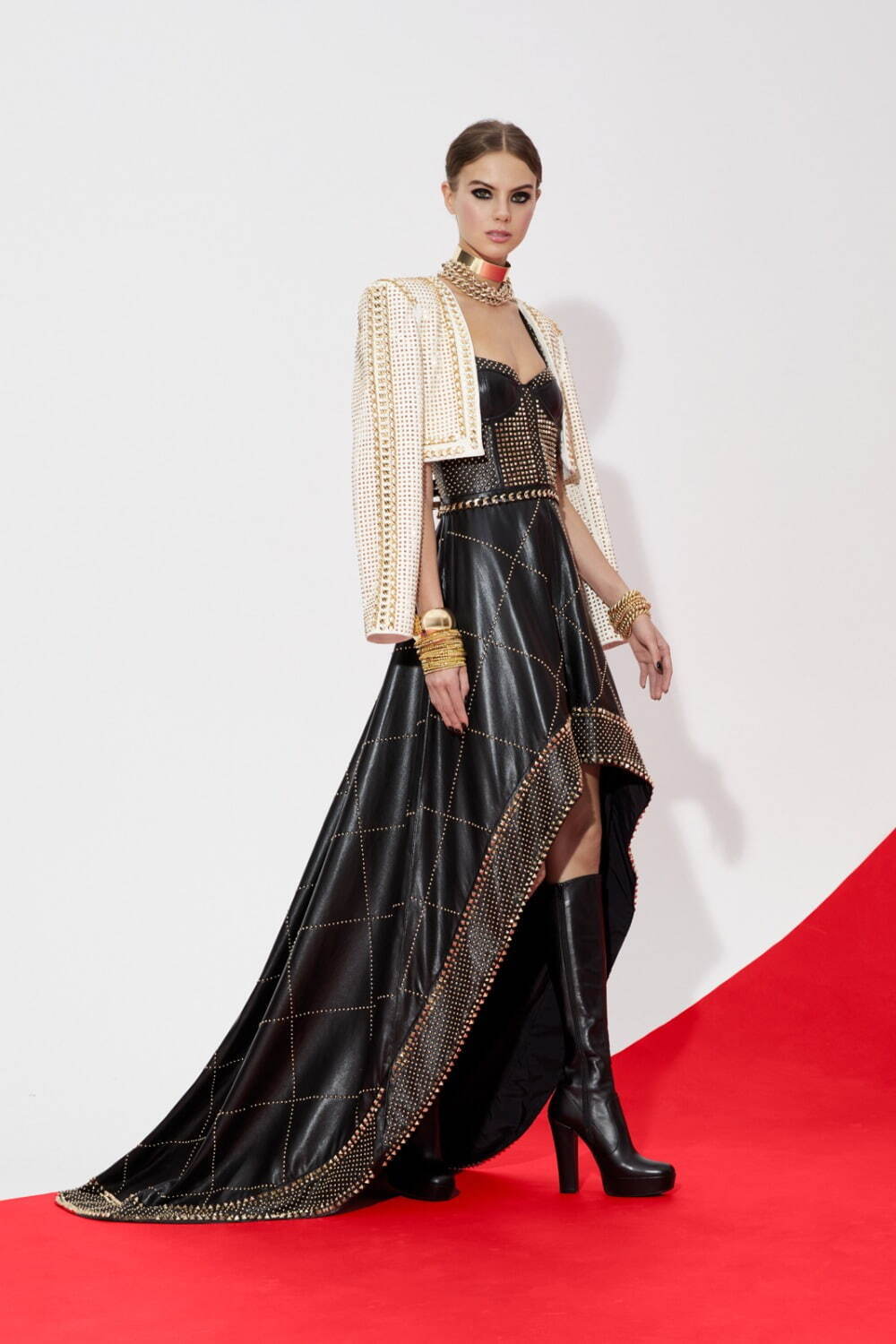 Alice+olivia 定番デザインマーガレット柄フロントジップ