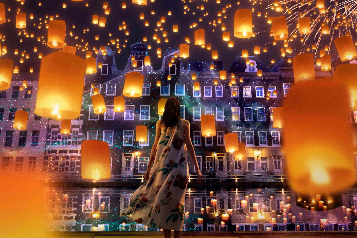 日本でここだけ｜長崎・ハウステンボス「光と運河のサマーフェスティバル」“世界初”水上ランタン＆花火のショーなど