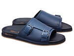 【SANTONI】レザー編み込みアッパー ダブルバックルサンダル SANTONI】レザー編み込みアッパー ダブルバックルサンダル
