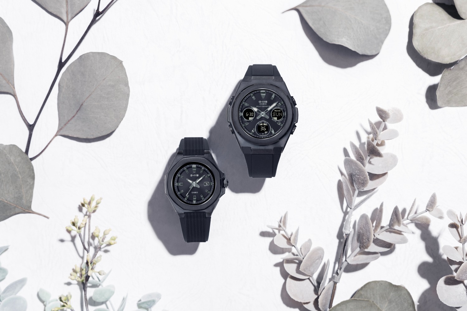 デジタル｜BABY-G「ジーミズ」新作オールブラックのウィメンズ腕時計、シャープな八角形ベゼル