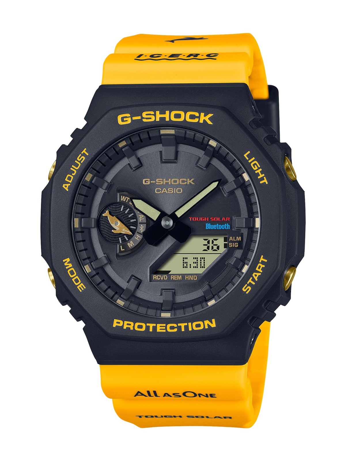 G-SHOCK“イルカ＆クジラ”モチーフの腕時計、ブラック×イエローの大胆カラーで｜写真4