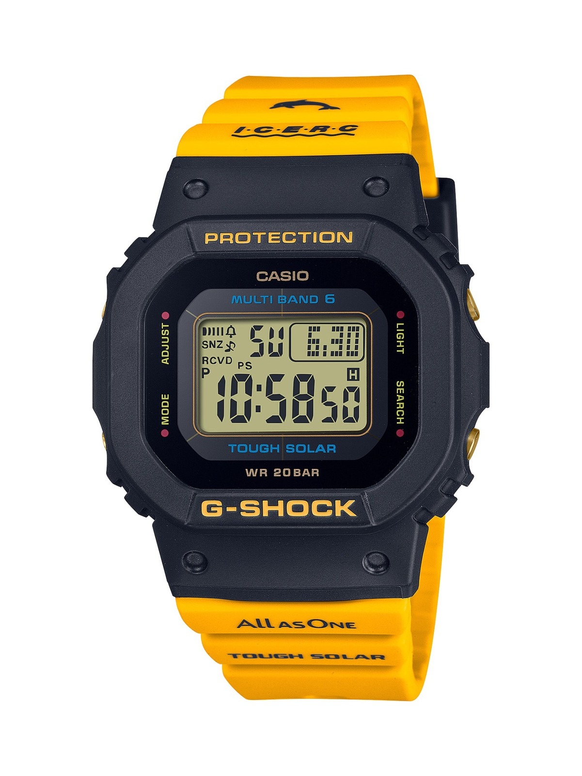 G-SHOCK“イルカ＆クジラ”モチーフの腕時計、ブラック×イエローの大胆カラーで｜写真5