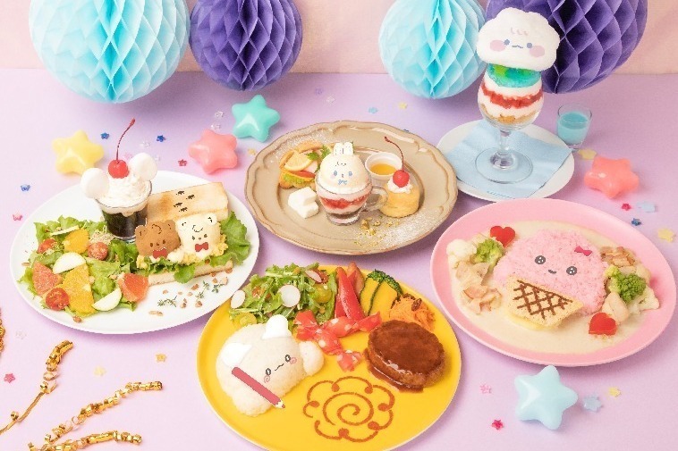 サンリオ“次世代キャラクター”の限定カフェが渋谷で、ふわふわ空色パフェやカラフルフロート