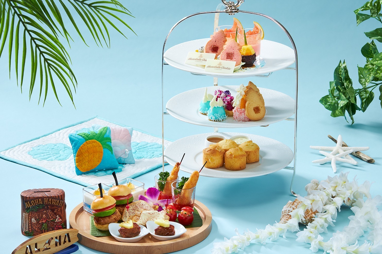 ハワイ｜ザ・プリンス パークタワー東京×ホノルル・クッキー・カンパニー、南国風ハワイアンアフタヌーンティー
