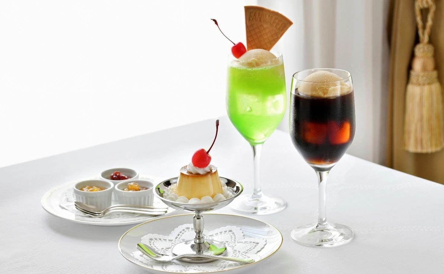 ホテルニューグランド「レトロ喫茶メニュー」3種のジャム添え“レトロプリン”＆クリームソーダなど｜写真1