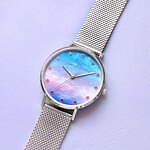 アレットブラン“空”モチーフの新作腕時計、夕焼け＆真夜中をグラデーションパールで表現｜写真4