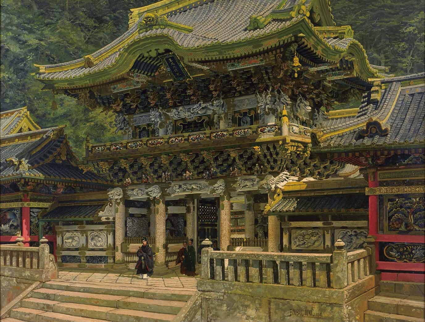 五百城文哉 《日光東照宮陽明門》 明治31年(1898年)