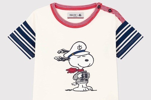 プチバトー×ピーナッツのコラボウェア、親子でお揃い「スヌーピー」スウェット＆ミラレボーダー柄Tシャツ