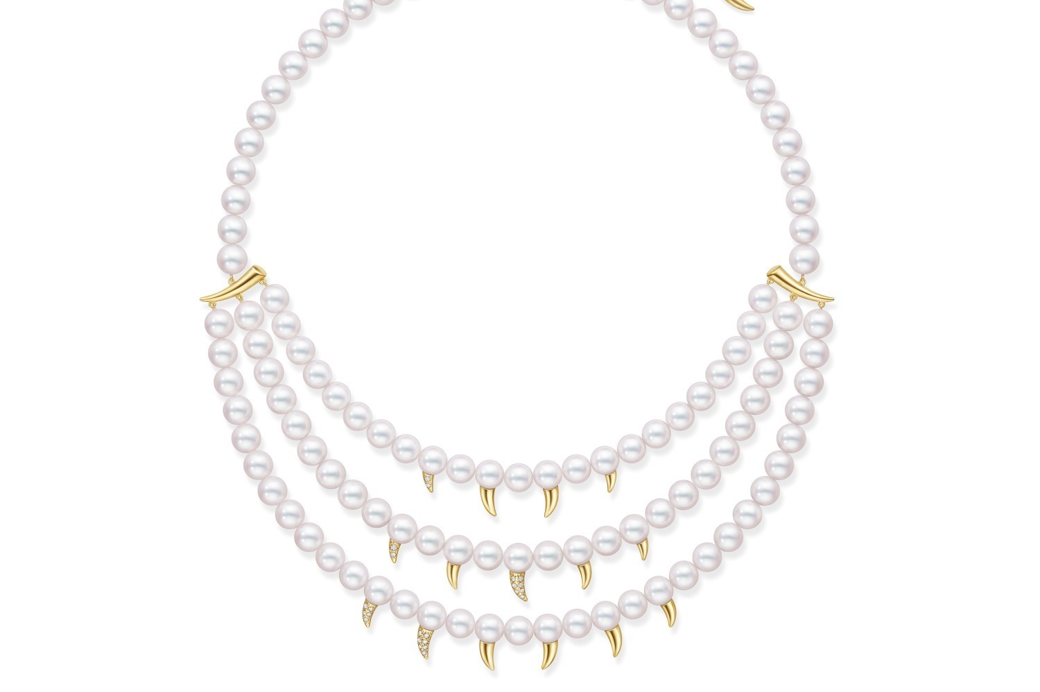 TASAKI「デインジャー ファング」新作ジュエリー、“パール×牙”のネックレスやリング