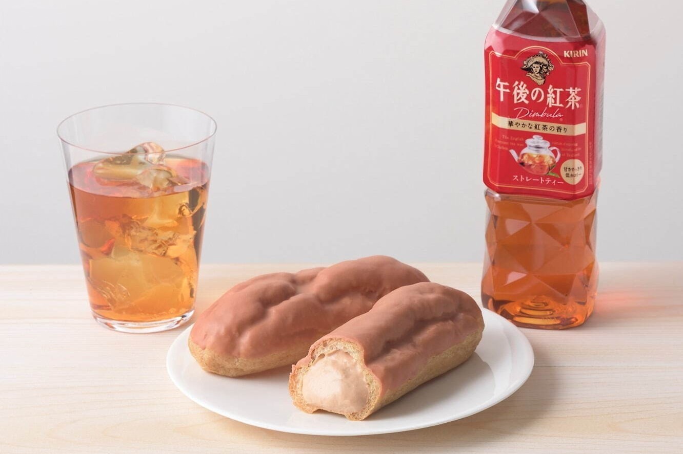 午後の紅茶｜「午後の紅茶 ストレートティー」がエクレアに！なめらかな紅茶カスタード、銀座コージーコーナーで