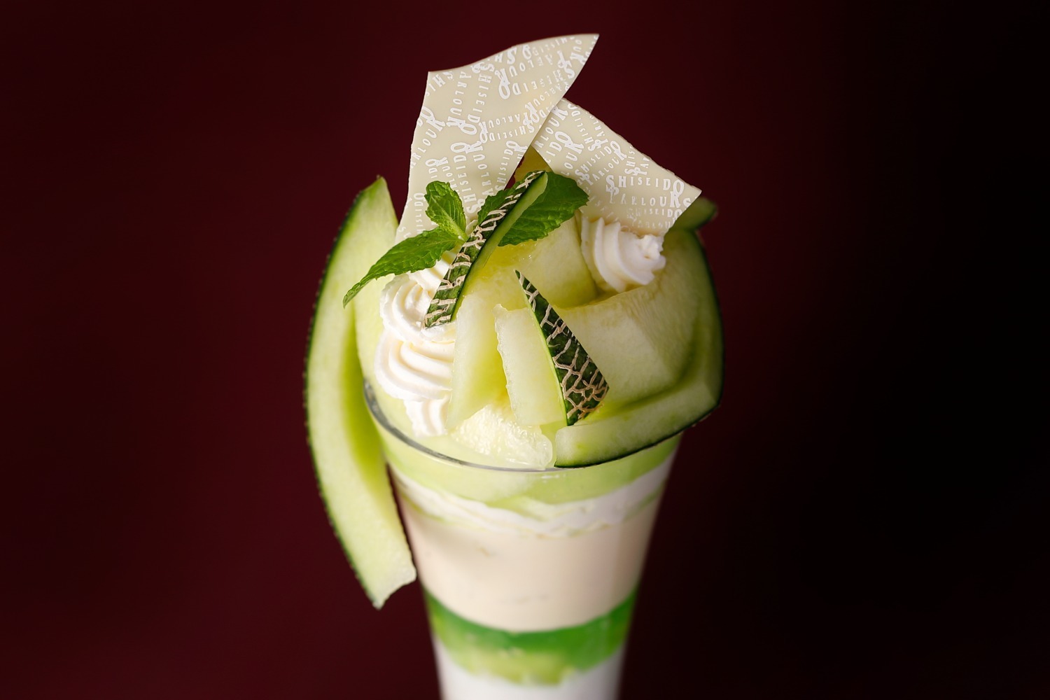 パフェ｜“マスクメロンの王様”静岡県産クラウンメロンの限定パフェ、資生堂パーラー 銀座本店で