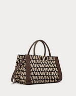 VALENTINO Vロゴ トワル イコノグラフ ハンドバッグ*ミディアム Vロゴ シグネチャー トワル イコノグラフ ミニ バケットバッグ